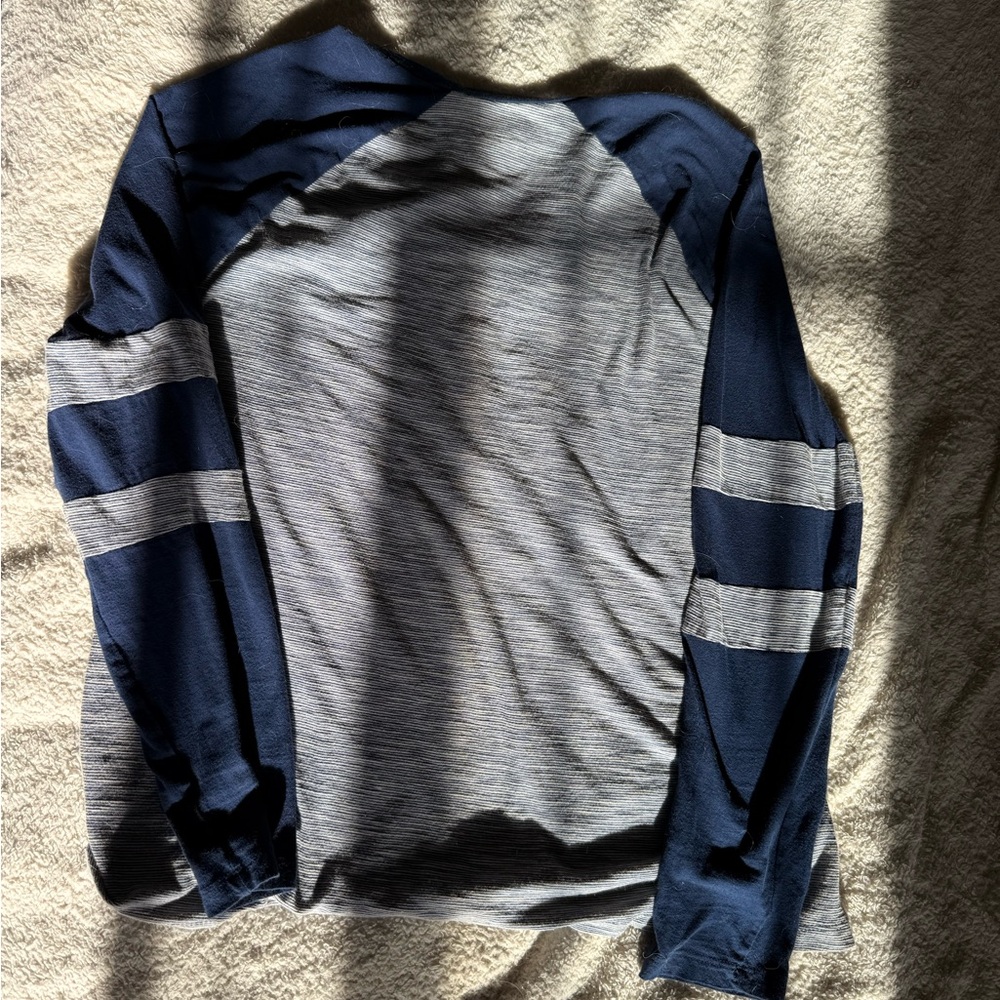 Navy and Gray Long Sleeve Shirt